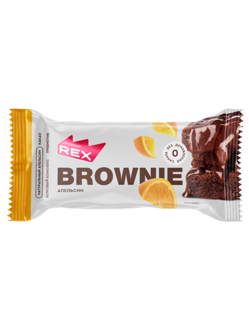 Пирожное ProteinRex Брауни апельсин без сахара, 50г