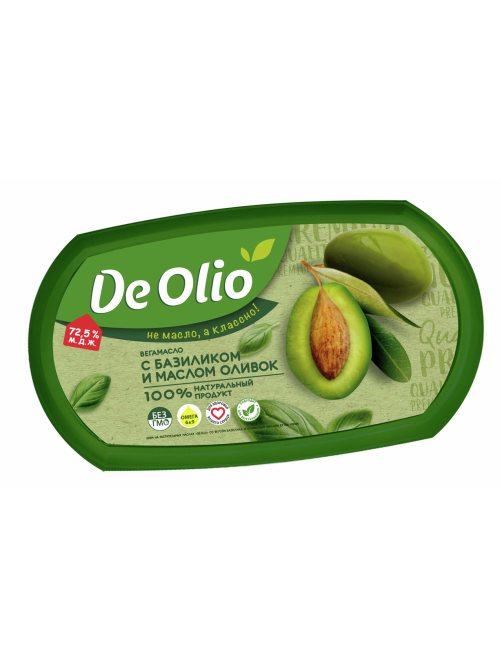 Вегамасло De Olio с базиликом и маслом оливок 72.5%, 220г