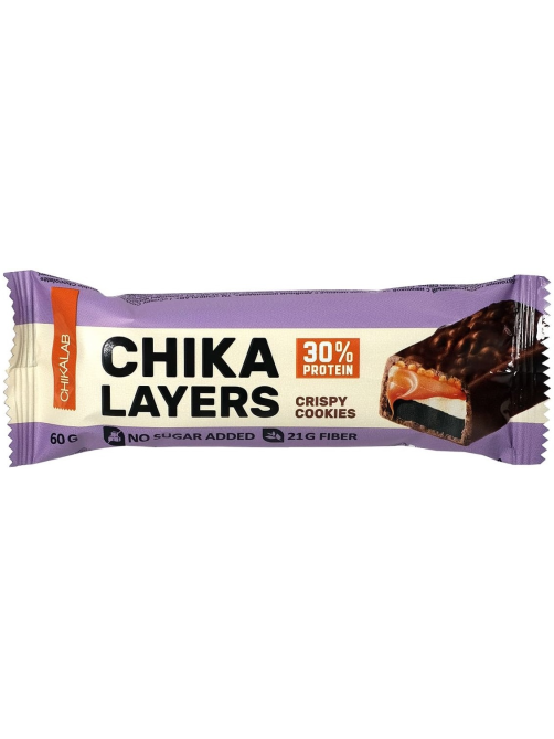Батончик протеиновый Chikalab Chika Layers Печенье-шоколад без сахара, 60г
