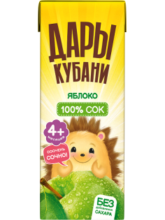 Сок детский Дары Кубани яблочный, 200мл