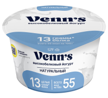 Йогурт Venns Греческий натуральный 0.1%, 130г