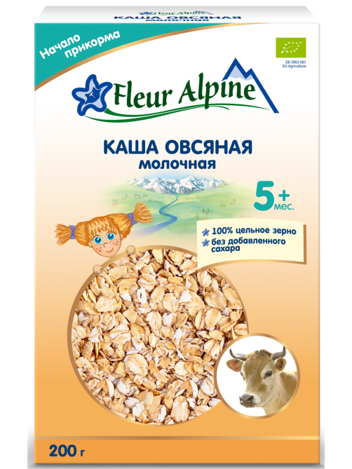Каша молочная детская Fleur Alpine Овсяная с 5 месяцев, 200г