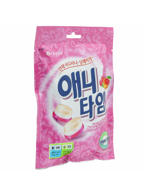 Карамель Lotte Энитайм со сливой и персиком, 60г
