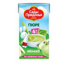 Пюре фруктовое детское Сады Придонья Яблоко с 4 месяцев, 125г