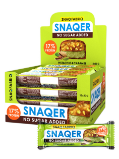 Батончик Snaq Fabriq глазированный фисташка и карамель, 50г x 30 шт