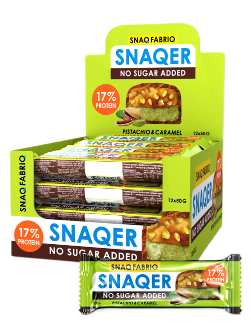 Батончик Snaq Fabriq глазированный фисташка и карамель, 50г x 30 шт