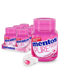Жевательная резинка Mentos Pure fresh Тутти-Фрутти, 54г x 6 шт