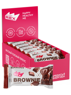 Пирожное протеиновое ProteinRex Брауни Классический без сахара, 50г x 12 шт