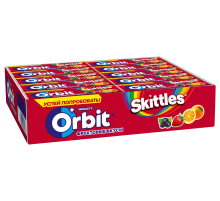 Жевательная резинка Orbit Skittles, 13.6г x 30 шт
