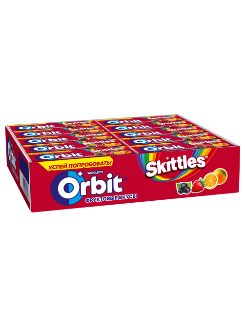 Жевательная резинка Orbit Skittles, 13.6г x 30 шт