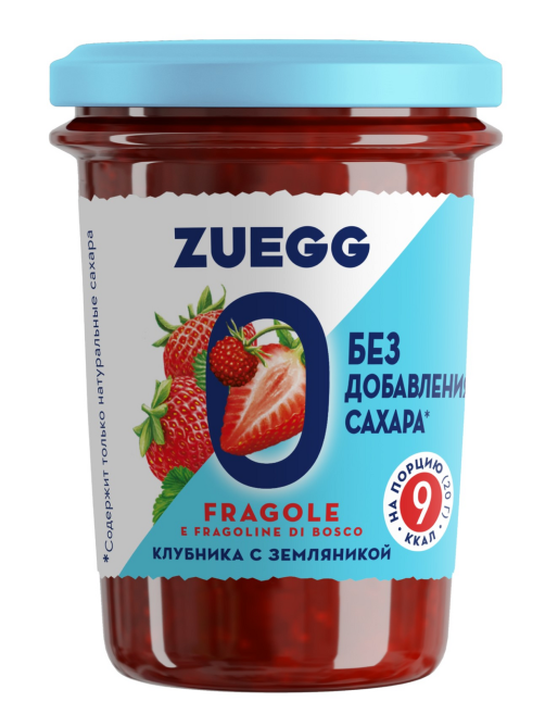 Конфитюр Zuegg Клубника-земляника без сахара, 220г