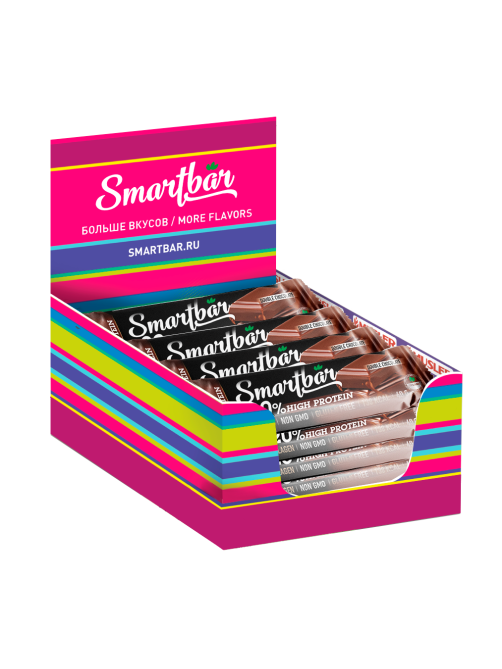 Батончик протеиновый Smartbar Protein двойной шоколад, 40г x 25 шт