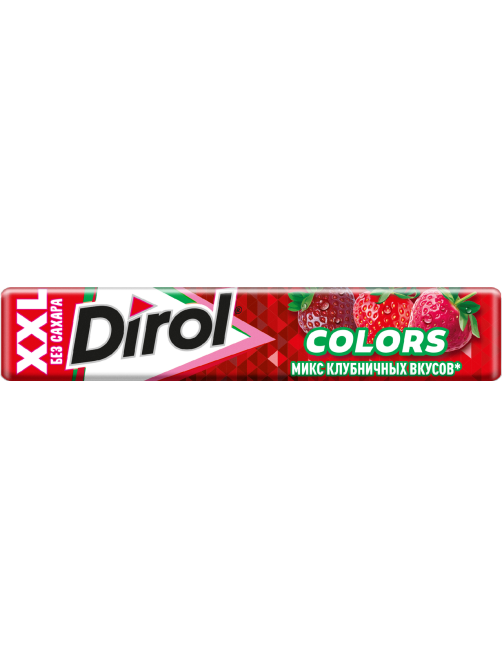 Жевательная резинка Dirol XXL Микс клубничных вкусов без сахара, 19г х 18 шт