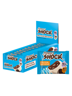 Пирожное протеиновое Fitness Shock брауни печенье со сливками, 50г х 12 шт