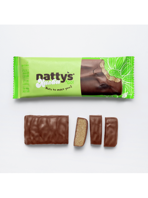 Батончик шоколадный Nattys&Go Sunny Халва, 45г