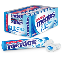 Жевательная резинка Mentos Pure Fresh Свежая мята, 15.5г x 24 шт