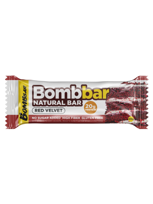 Батончик Bombbar Красный бархат, 60г