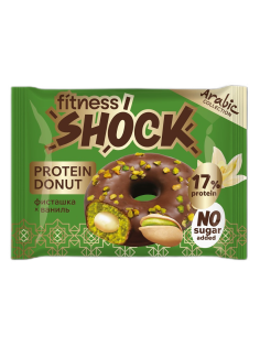 Пирожное протеиновое Fitnes Shock Донат фисташка и ваниль, 70г