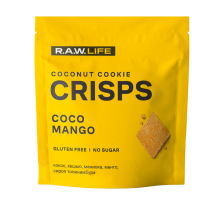 Печенье криспы R.A.W. LIFE с кокосом и манго без сахара без глютена, 35г