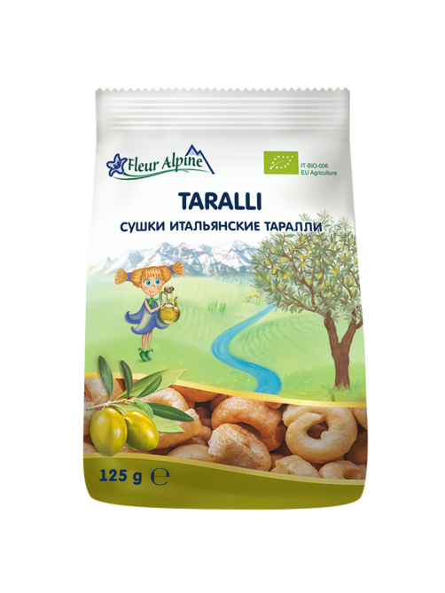 Сушки Fleur Alpine Taralli Итальянские на оливковом масле, 125г