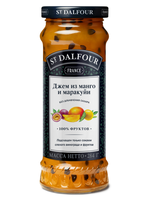 Джем St. Dalfour из манго и маракуйи без сахара, 284г