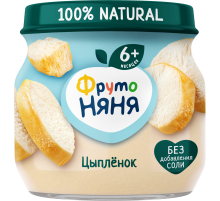 Пюре мясное детское ФрутоНяня Цыпленок с 6 месяцев, 80г
