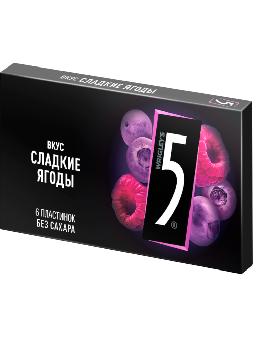Жевательная резинка Five сладкие ягоды без сахара, 15.6г