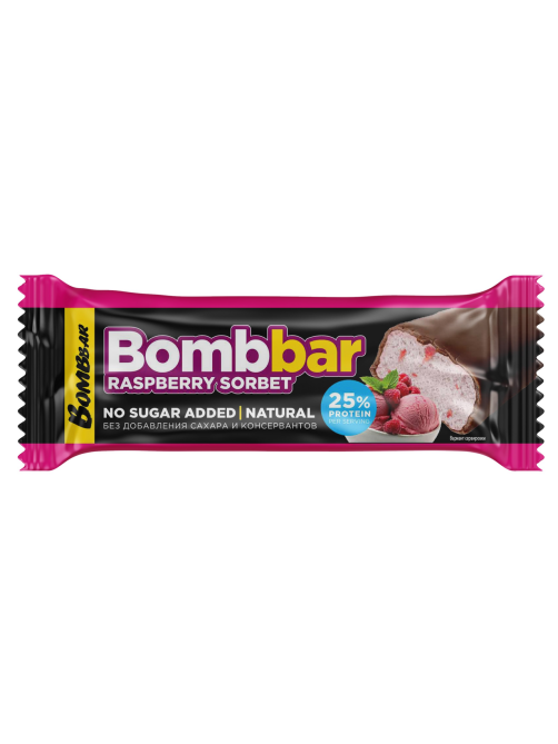 Батончик Bombbar малиновый сорбет, 40г x 30 шт
