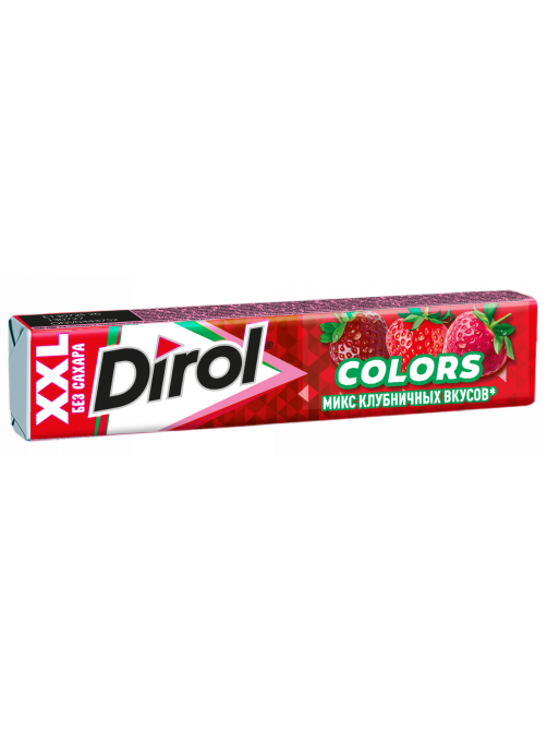 Жевательная резинка Dirol XXL Микс клубничных вкусов без сахара, 19г х 18 шт