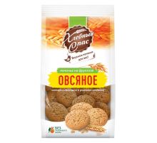 Печенье овсяное Хлебный Спас с овсяными и ржаными хлопьями без сахара, 300г