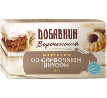 Маргарин Добавкин Воронежский со сливочным вкусом ГОСТ 60%, 180г