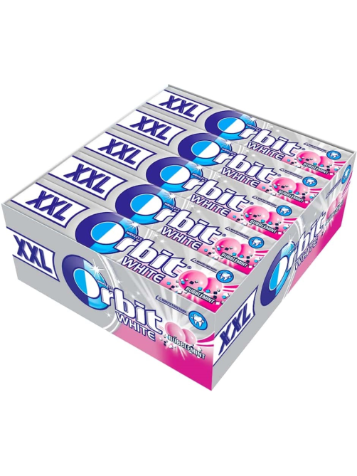 Жевательная резинка Orbit White XXL Bubblemint, 20.4г x 20 шт