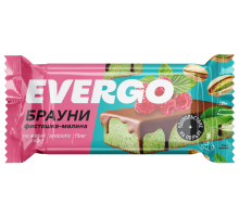 Пирожное протеиновое Evergo брауни фисташка и малина, 50г