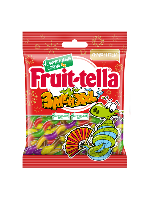 Мармелад жевательный Fruittella Змеи XXL с фруктовым соком, 70г