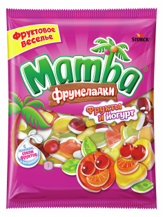 Мармелад жевательный Mamba Фрумеладки Фрукты и йогурт, 140г