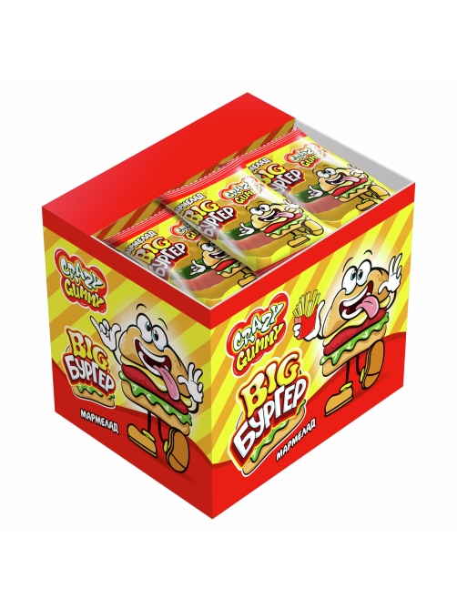 Мармелад жевательный Канди клаб Crazy Gummy Big Бургер, 18г
