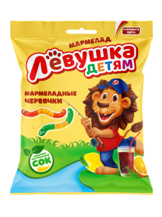 Мармелад жевательный Славянка Левушка детям Червячки, 70г