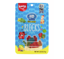 Мармелад жевательный Amos Blocks Фруктовый микс, 72г