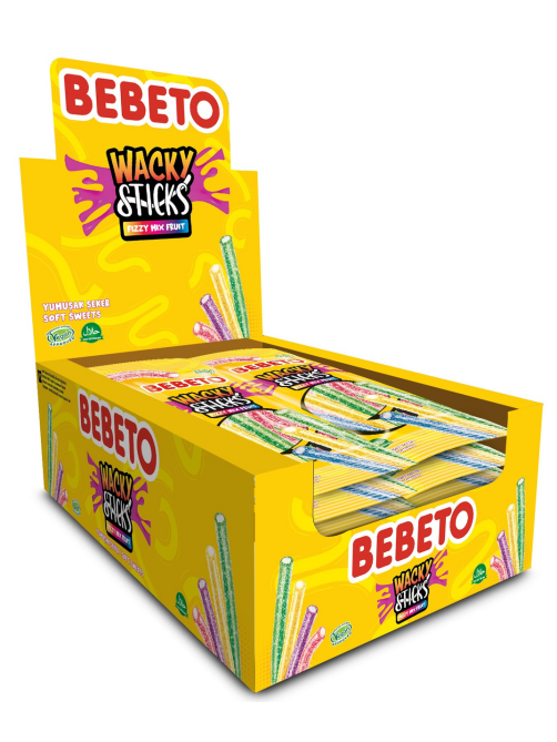 Мармелад жевательный Bebeto Wacky Sticks Fizzy, 75г