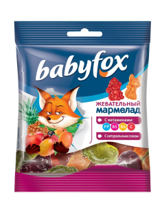 Мармелад жевательный BabyFox с витаминами, 30г