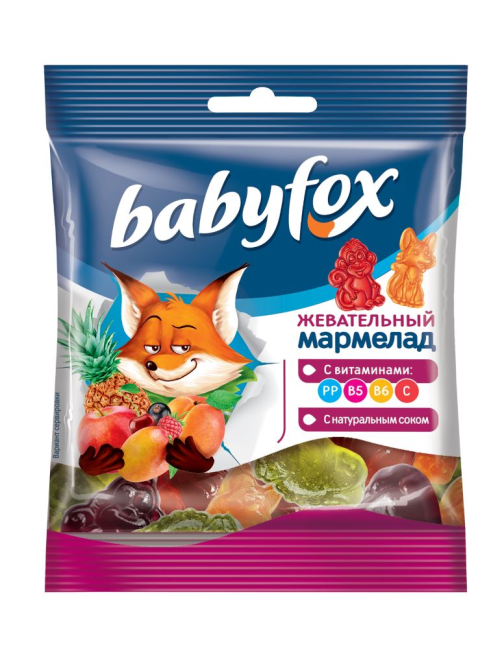 Мармелад жевательный BabyFox с витаминами, 30г
