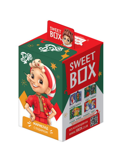 Мармелад Sweet Box с игрушкой Буратино, 10г