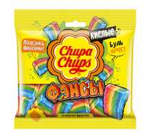 Мармелад жевательный Chupa Chups Sour belts mini кислый с фруктовым вкусом, 150г