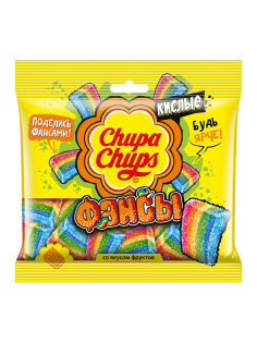 Мармелад жевательный Chupa Chups Sour belts mini кислый с фруктовым вкусом, 150г