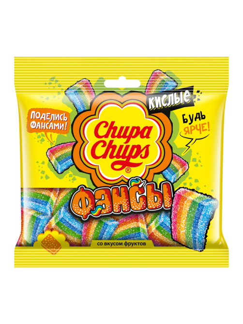 Мармелад жевательный Chupa Chups Sour belts mini кислый с фруктовым вкусом, 150г