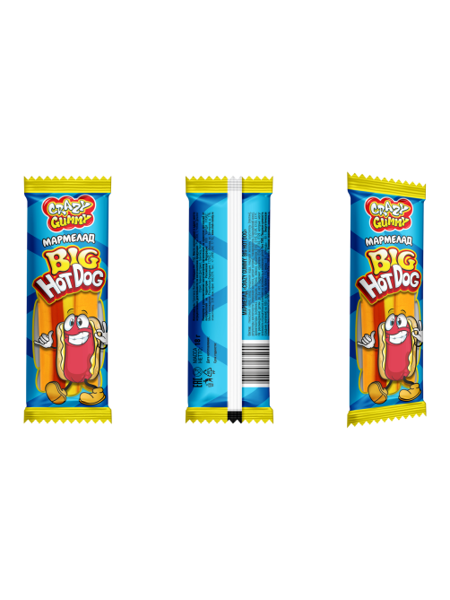 Мармелад Канди клаб Crazy Gummy Hot Dog, 18г