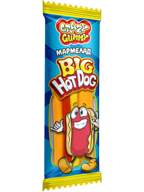 Мармелад Канди клаб Crazy Gummy Hot Dog, 18г