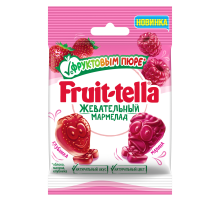 Мармелад жевательный Fruittella с пюре клубники и малины, 36г