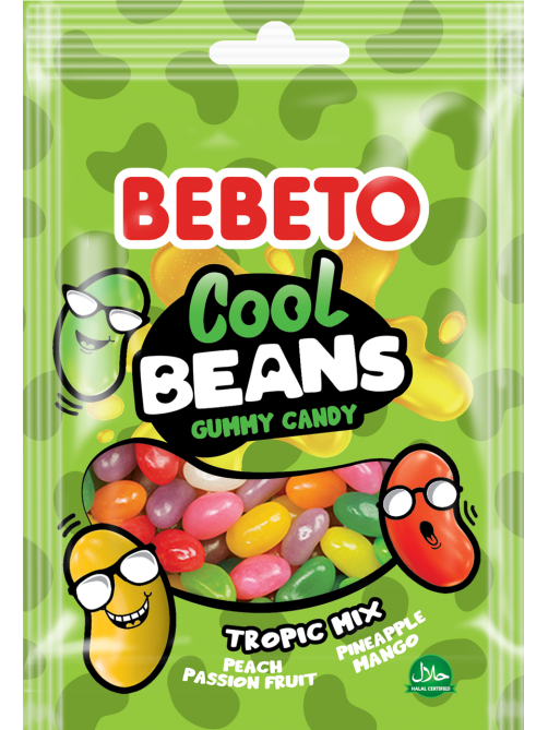 Мармелад жевательный Bebeto Coolbeans Tropic Mix, 60г