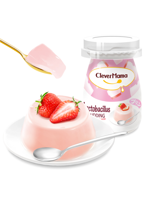 Пудинг Clever Mama с лактобактериями и клубникой, 85г